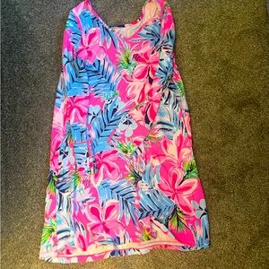NWT XL Lilly Pulitzer Kaisley SpF 50+ dress cockatoo pink pretty in pink